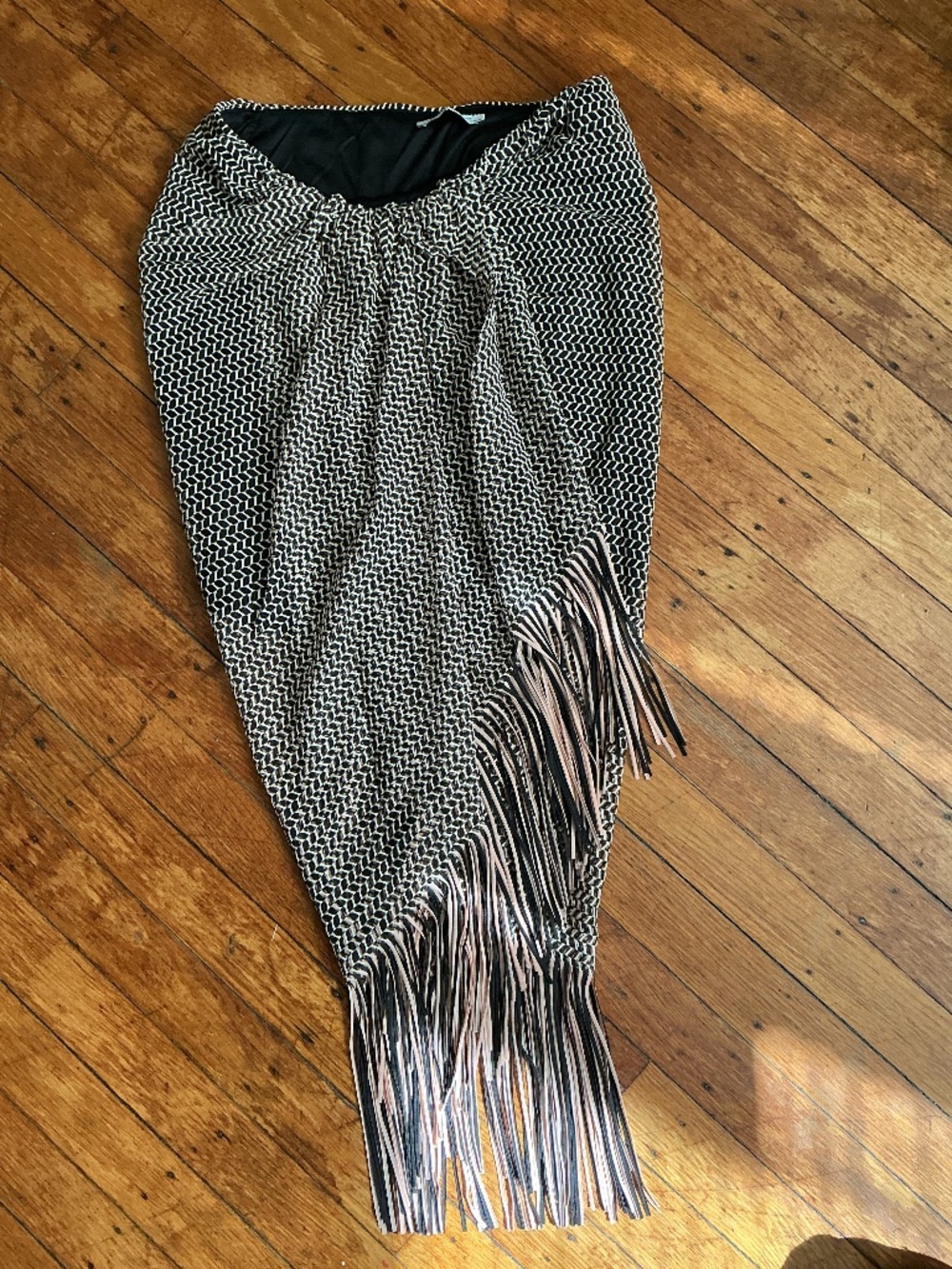 Zara Asymmetrical Fringe Skirt Sarong
